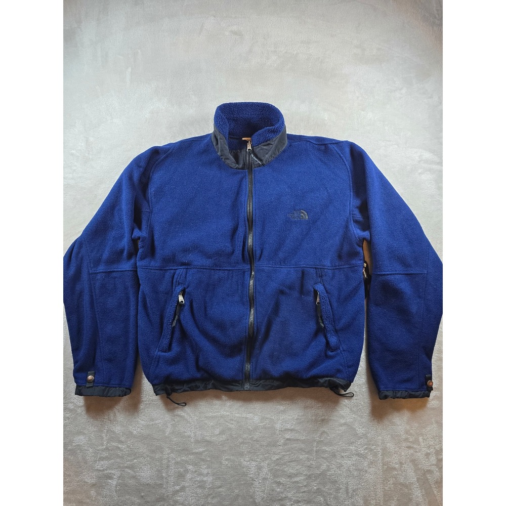Vintage The North Face Fleece Jacket Mens M Blue Full Zip Season 17 90s *Read